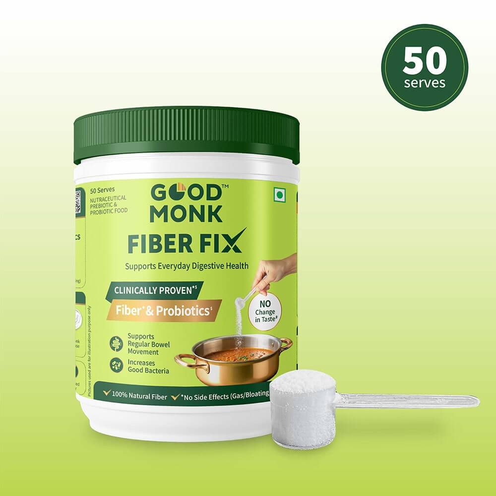 Good Monk Fiber Fix – Supports Everyday Digestive Health 50 Serves Jar