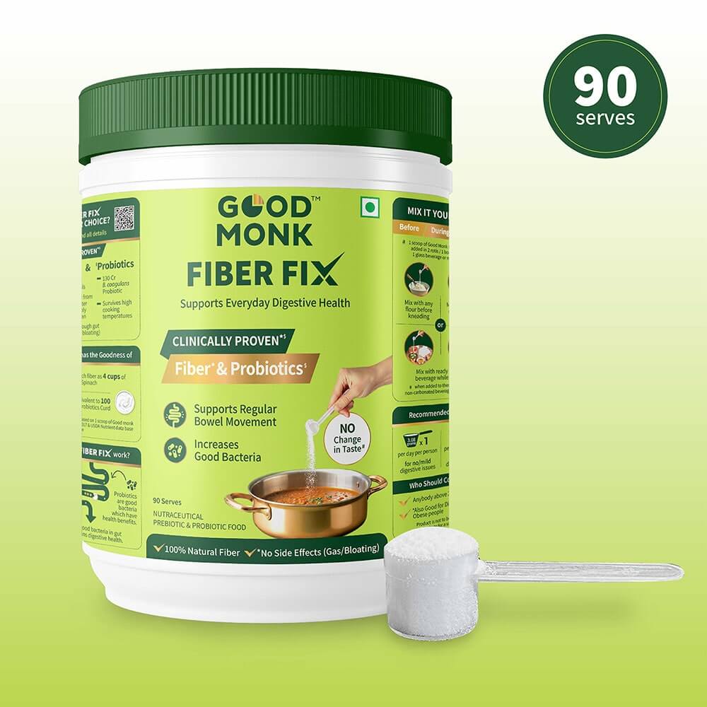 Good Monk Fiber Fix – Supports Everyday Digestive Health 90 Serves Jar