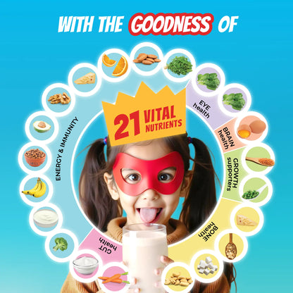 Good Monk Superheroes Milk Mix (Vanilla): Improves Energy, Immunity, Brain, Eye & Gut Health